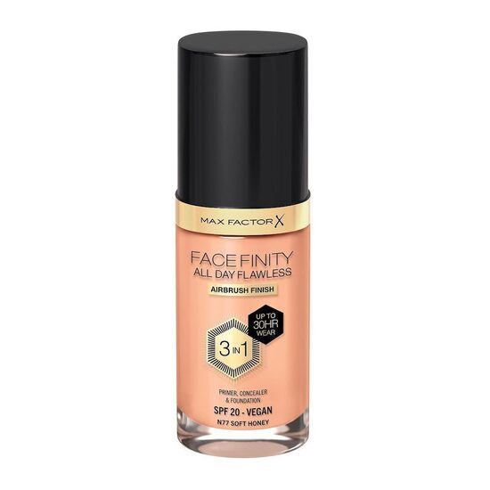 Max Factor Facefinity 3-in-1 tonālais krēms – 77 Soft Honey, 30 ml
